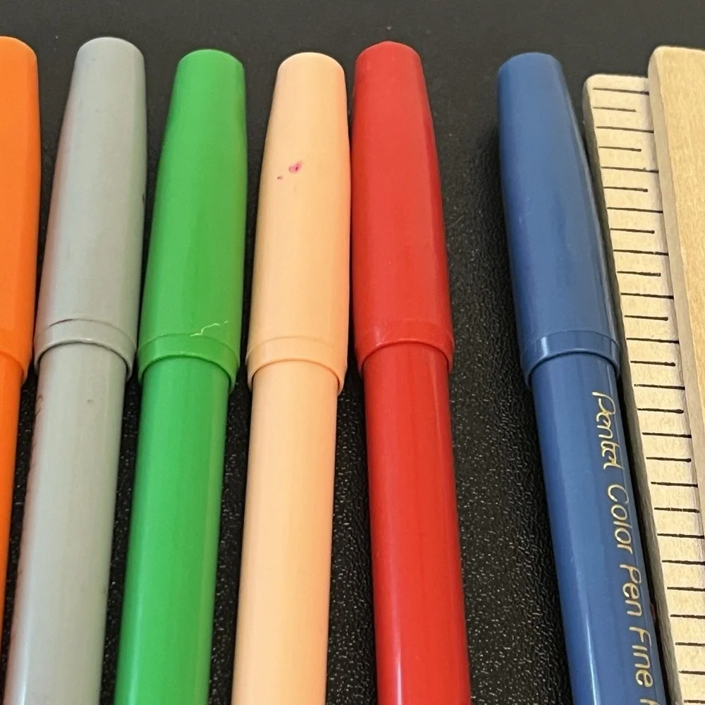 Vintage PENTEL Assorted Colors Pens Fine Point Markers Original S360 Taiwan 13